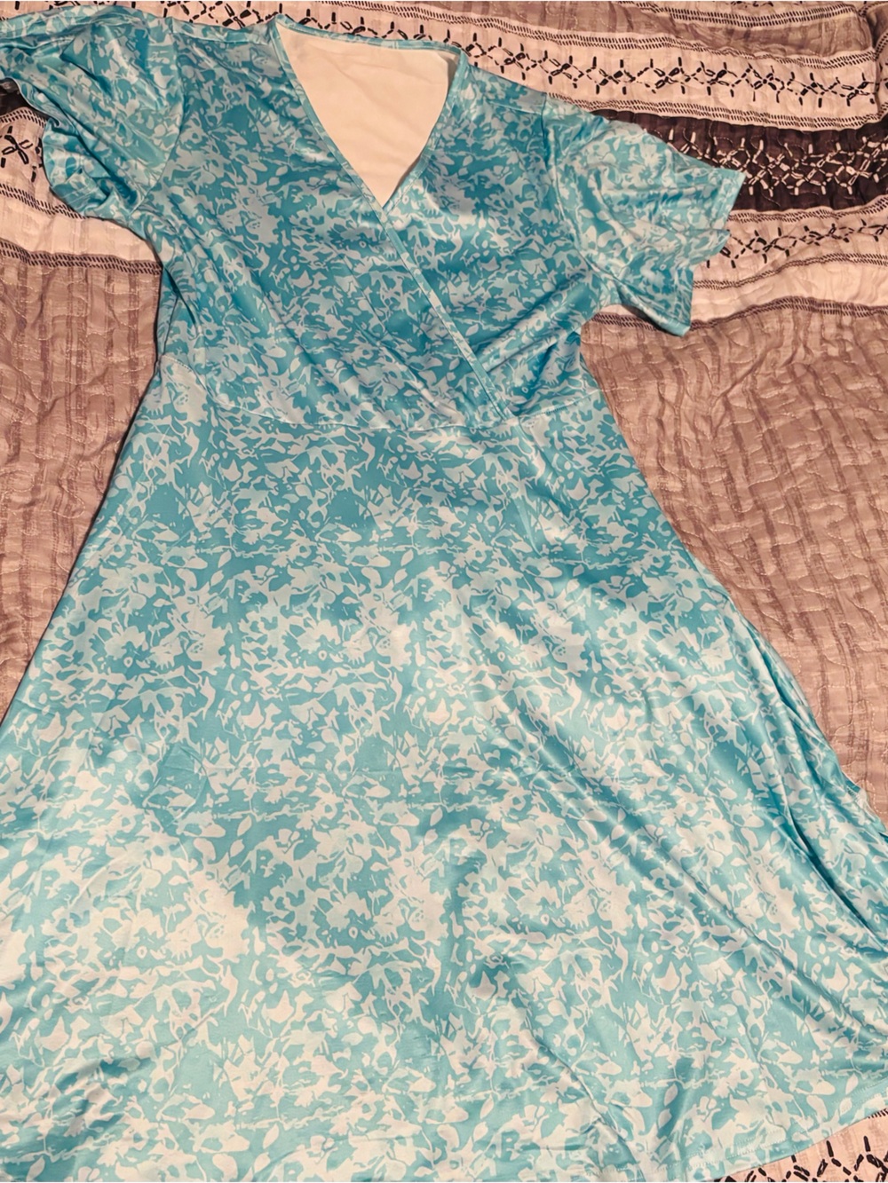 XL Like new! Light Blue Floral Print Sundress